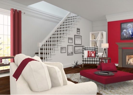 red and white Design Rendering
