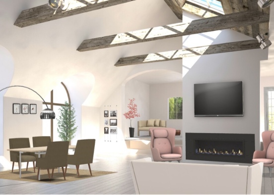 coastal living room  Design Rendering