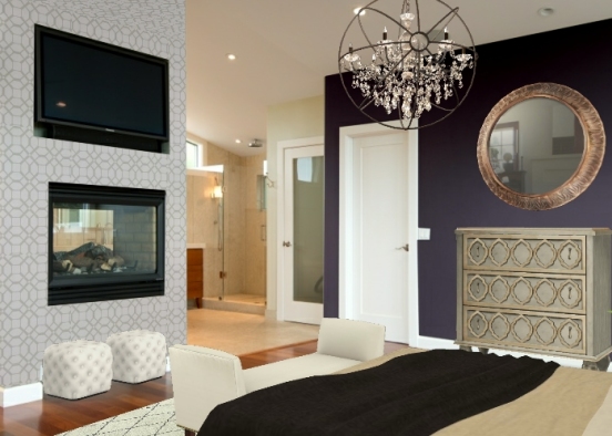 Glamorous bedroom Design Rendering
