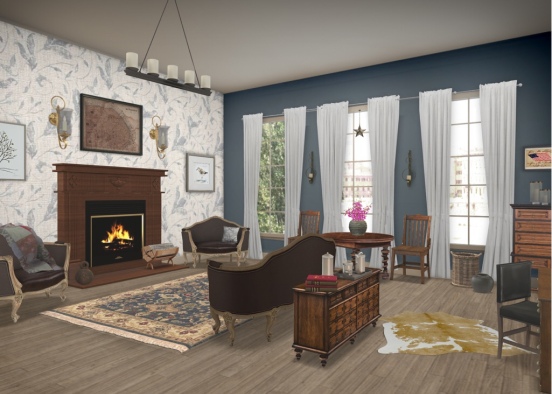Colonial blues Authentic Design Rendering