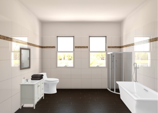 Modern bathroom  Design Rendering