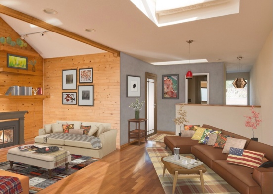 autumn living room  Design Rendering