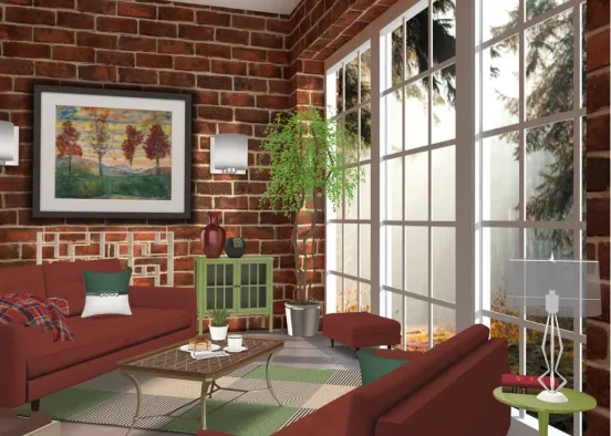 peaceful with brick Design Rendering