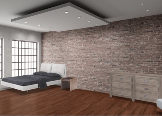 Rustic Modern bedroom Design Rendering
