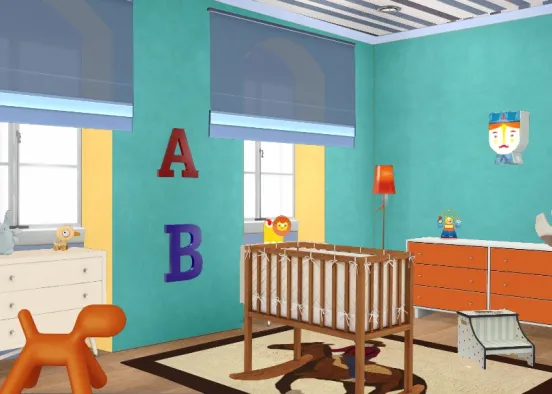 Baby boy room  Design Rendering