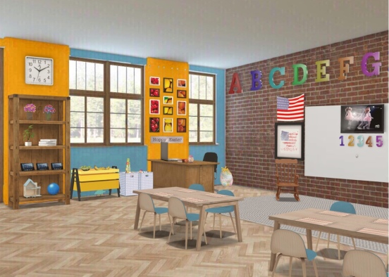 Kindergarden room Design Rendering