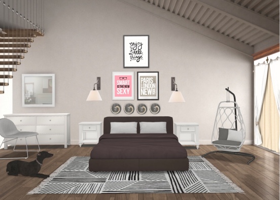 Teen’s new bedroom  Design Rendering