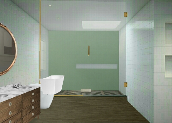 Elegant bathroom Design Rendering