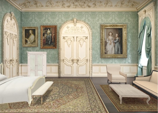 Victorian room Design Rendering