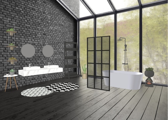baño minimalistas  Design Rendering