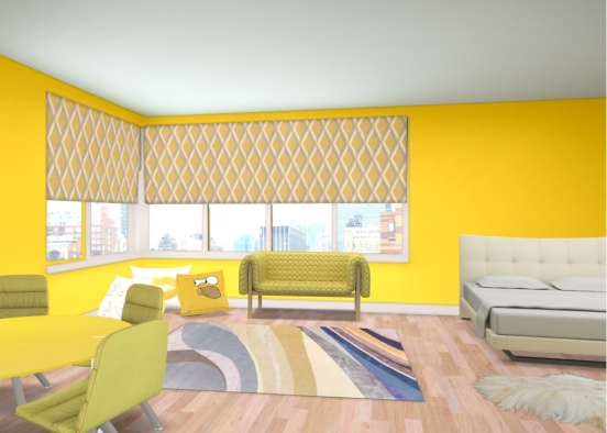 yellow room 🐥🐱👑👋🌟🤩🥳 Design Rendering