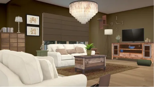 olive green livingroom morning ❤️