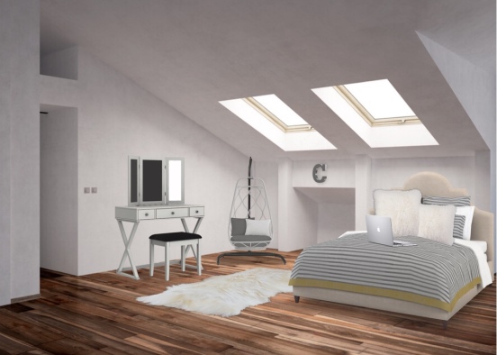 Loft Bedroom  Design Rendering