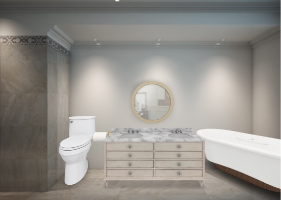 Master bedroom bathroom Design Rendering