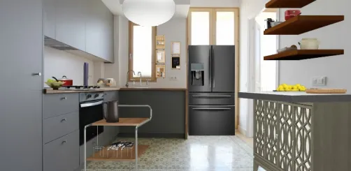 Gray kitchen 