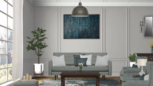 sitting room with timeless leaves and modern touches 