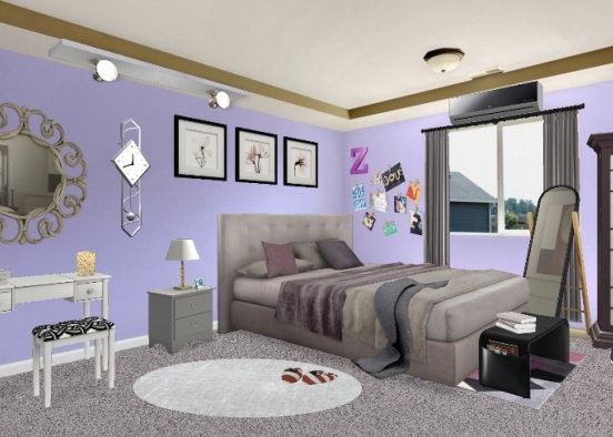 Simple bedroom 🛏😄 Design Rendering