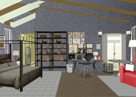 Spencer Hastings inspired bedroom  Design Rendering