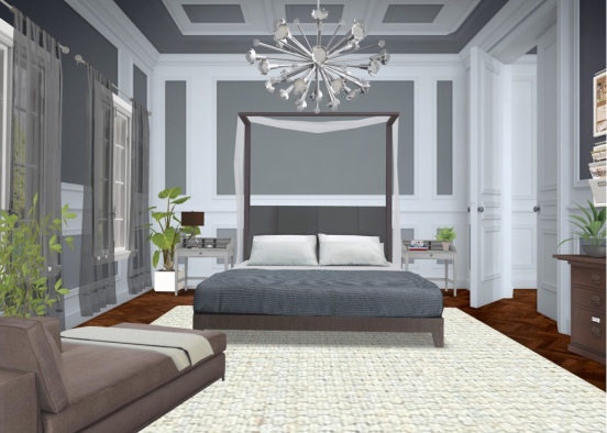 Hamptoms bedroom Design Rendering