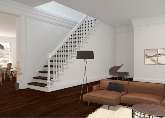 Sala de estar, Jantar  Design Rendering