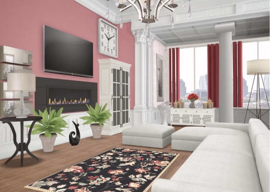 Modern characteristic living room  Design Rendering