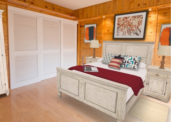 Cottage bedroom Design Rendering