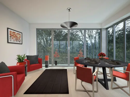Nat's small red & black dining room (Canterbury colous) ❤🖤❤🖤