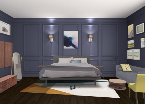 a bedroom built for two Design Rendering