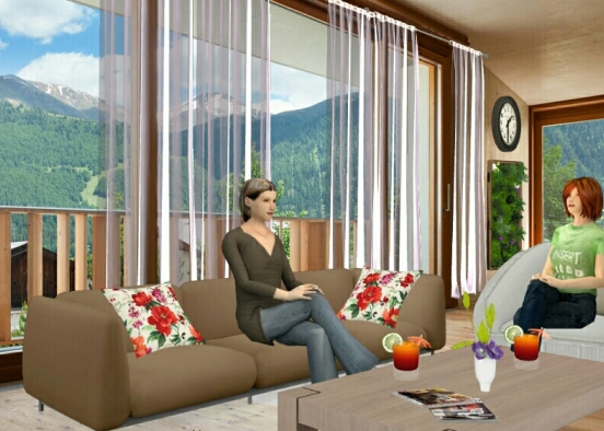 Big livingroom Design Rendering
