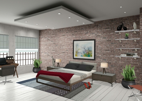 Modern Apartment Room Design Rendering