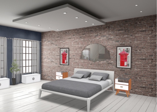 New York Bedroom  Design Rendering