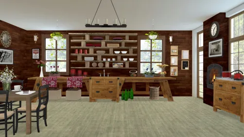 Rustic Country Kitchen 