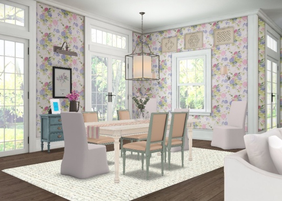 Quirky Dining Room Design Rendering