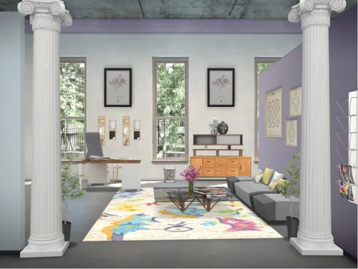 Perfectly purple office