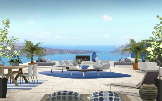 Greek Island Terrace