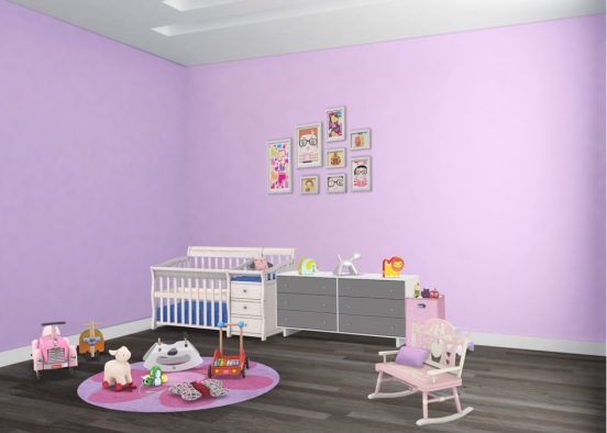 Baby girls room! Design Rendering