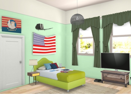 boys bedroom Design Rendering
