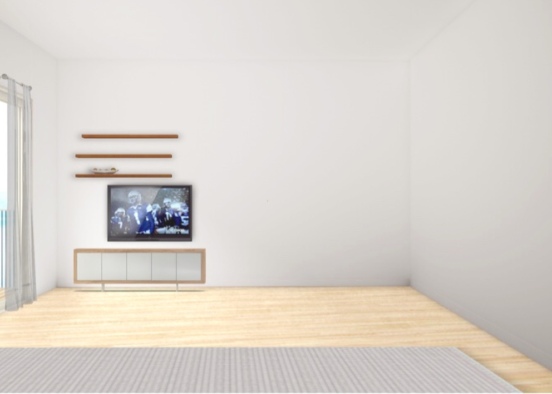 Living room tv  Design Rendering