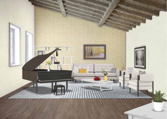 Piano Room Design Rendering