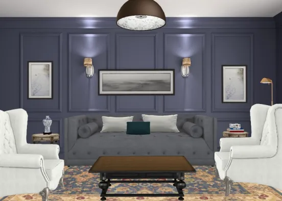 Clasic Living Room  Design Rendering