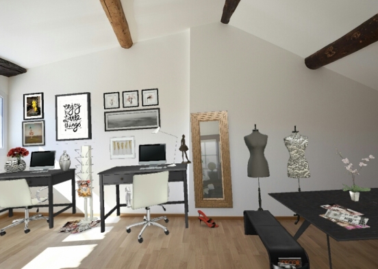 Fashion designer room. Design Rendering