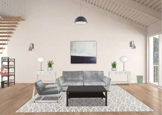 Living room of the day  Design Rendering