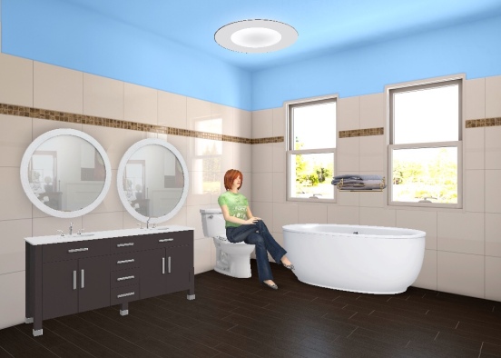 The Butiful Bathroom. Design Rendering