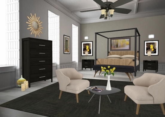 Zen Tranquility Designs - Miraval Townhouse Bedroom Design Rendering
