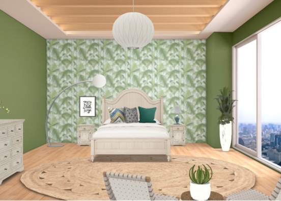 natural bedroom Design Rendering