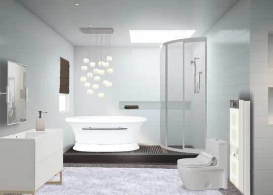 Luxury bathroom Design Rendering