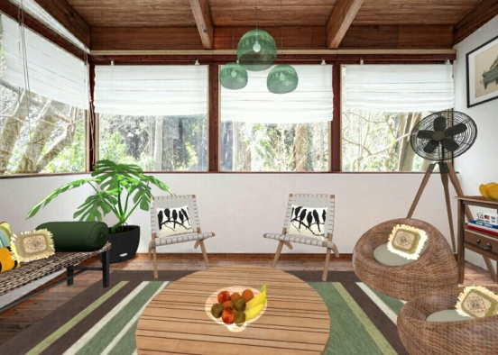 Cozy sun room Design Rendering
