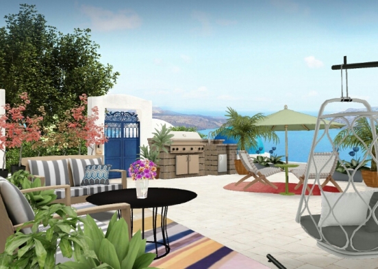 Mykonos villa Design Rendering