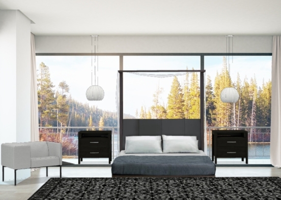 Chambre coucher de luxe Design Rendering