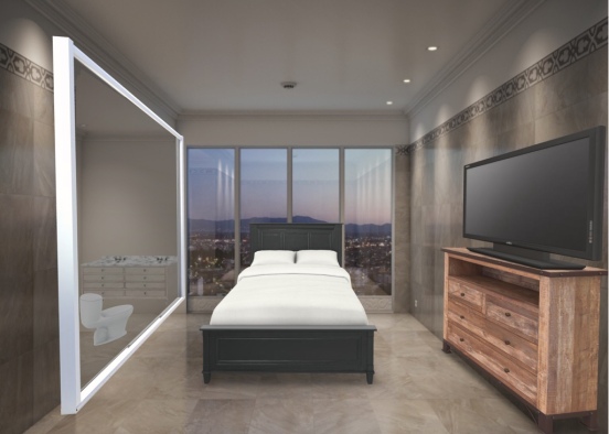 Master bedroom with bath  Design Rendering